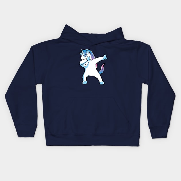 Dabbing Unicorn Kids Hoodie by KsuAnn